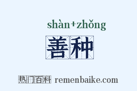 善种是什么意思的图片